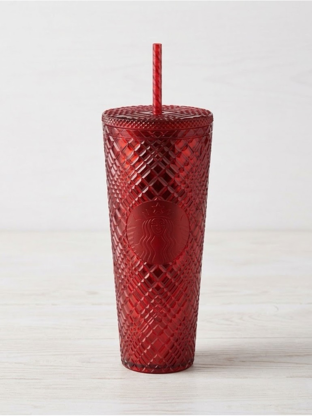 Starbucks 2021 Winter Ruby Red Bling Jeweled Tumbler Venti 24oz Cold Cup